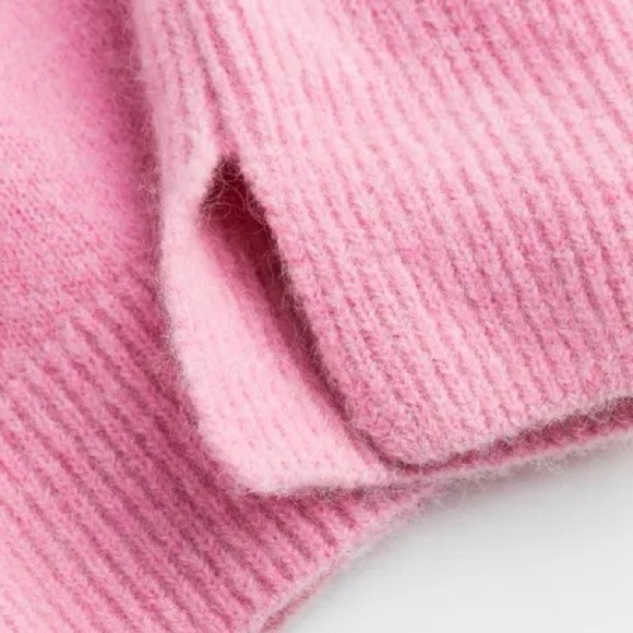 H&M Mohair-blend jumper Wool/Alpaca blend Pink Striped - Picture 3 of 7